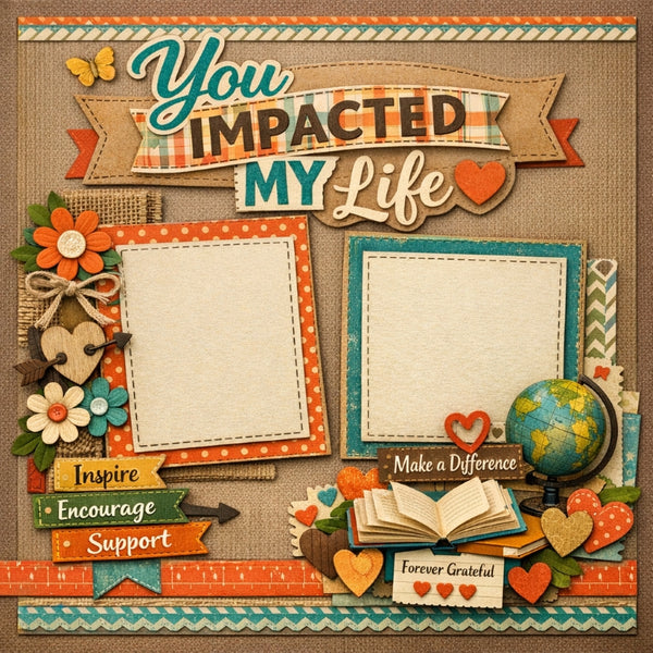 You Impacted My Life-Premade Scrapbook Page