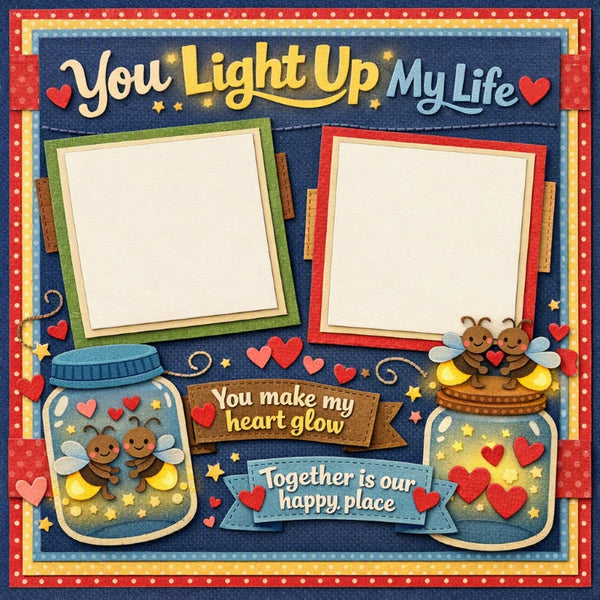 You Light Up My Life-Premade Scrapbook Page