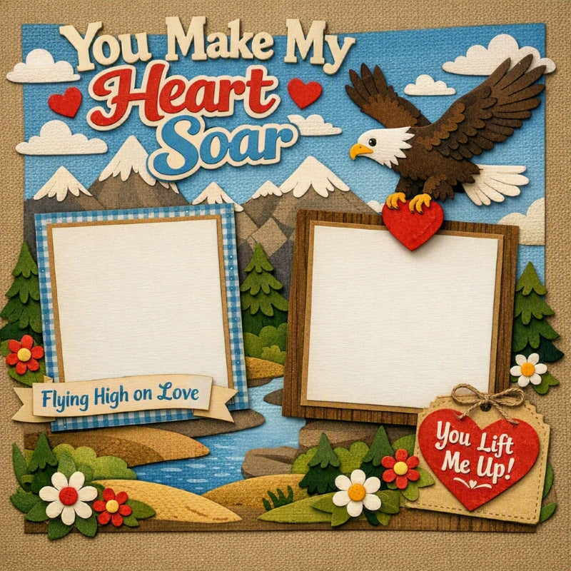 You Make My Heart Soar-Premade Scrapbook Page