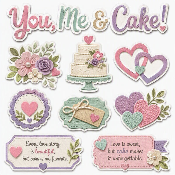 You Me & Cake!-Premade Cutout Set