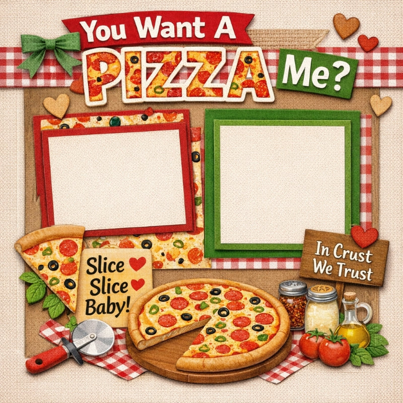 You Want A Pizza Me?-Premade Scrapbook Page