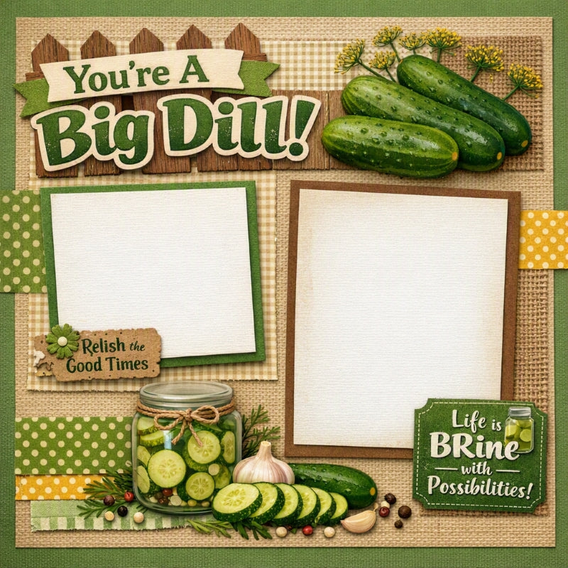 Your A Big Dill!-Premade Scrapbook Page