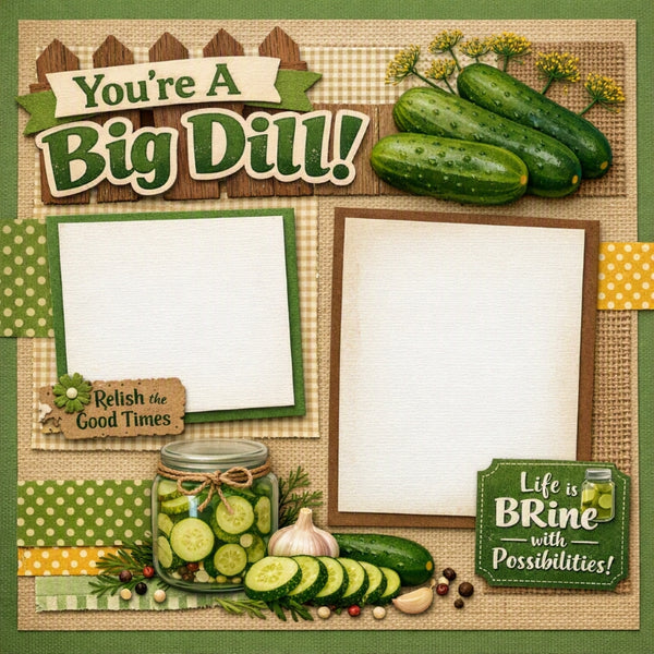 Your A Big Dill!-Premade Scrapbook Page