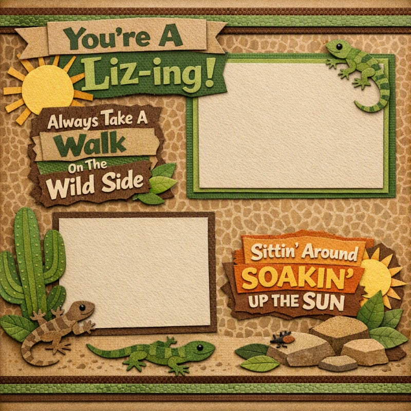 You're A Liz-ing!-Premade Scrapbook Page