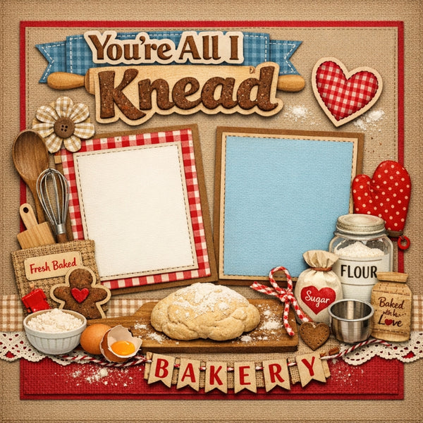 You're All I Knead-Premade Scrapbook Page