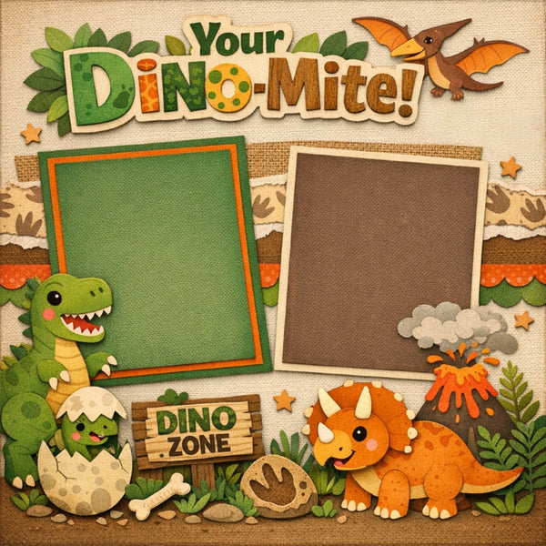 Your Dino-Mite!-Premade Scrapbook Page