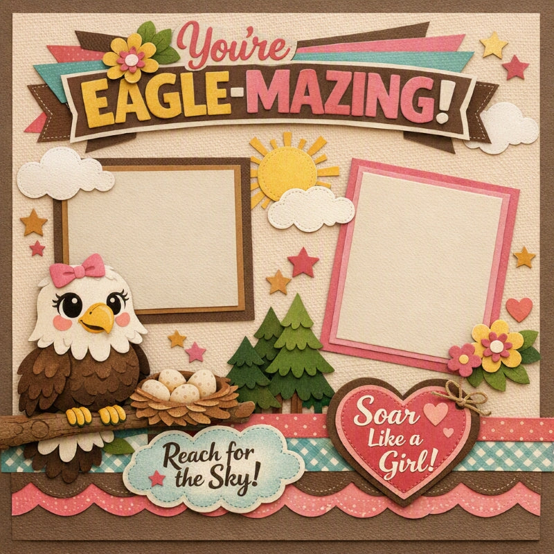 You're Eagle-Mazing!-Premade Scrapbook Page