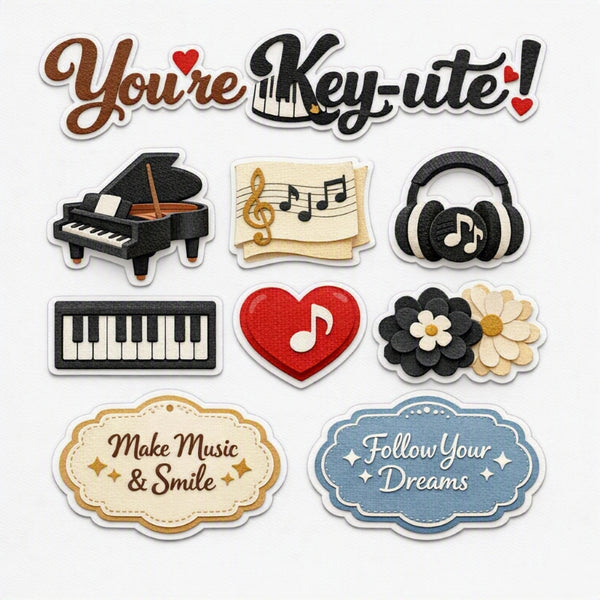 You're Key-ute!-Premade Cutout Set
