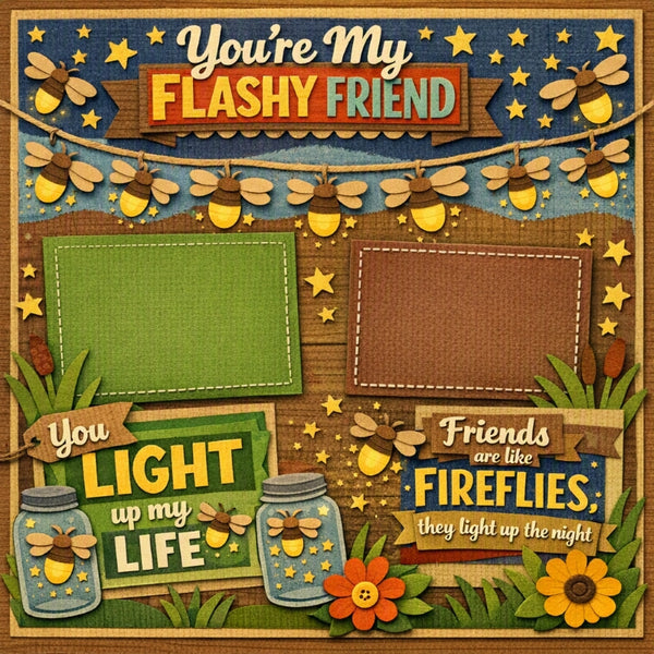 You're My Flashy Friend-Premade Scrapbook Page