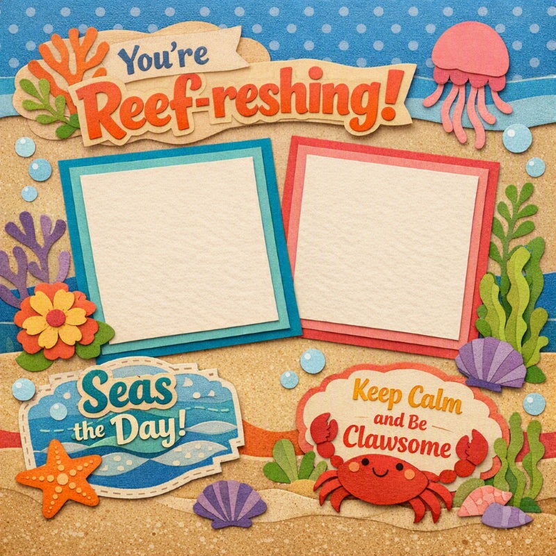 You're Reef-reshing!-Premade Scrapbook Page