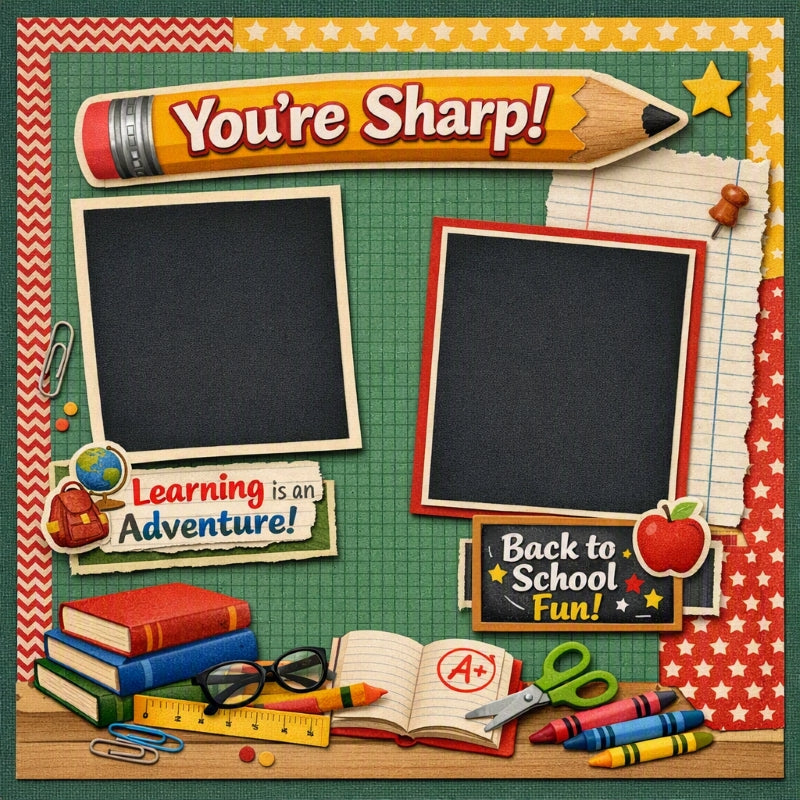 You're Sharp!-Premade Scrapbook Page