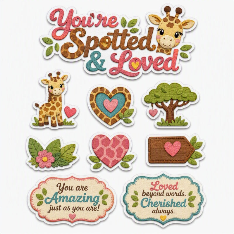You're Spotted & Loved-Premade Cutout Set