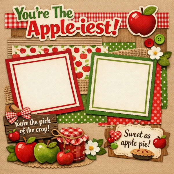 You're The Apple-iest!-Premade Scrapbook Page