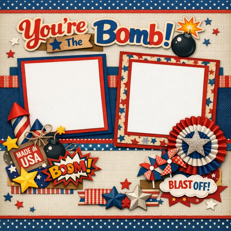 You're The Bomb!-Premade Scrapbook Page