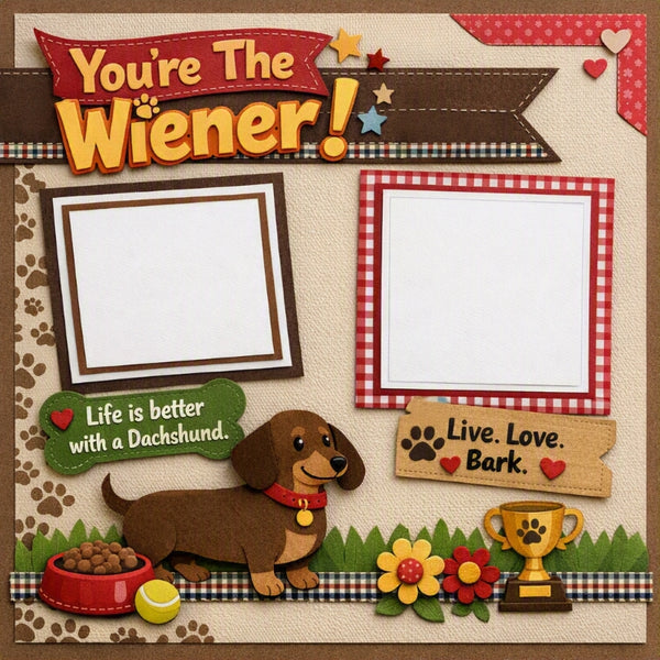 You're The Wiener!-Premade Scrapbook Page
