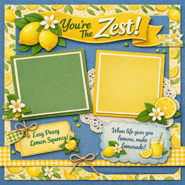 You're The Zest!-Premade Scrapbook Page