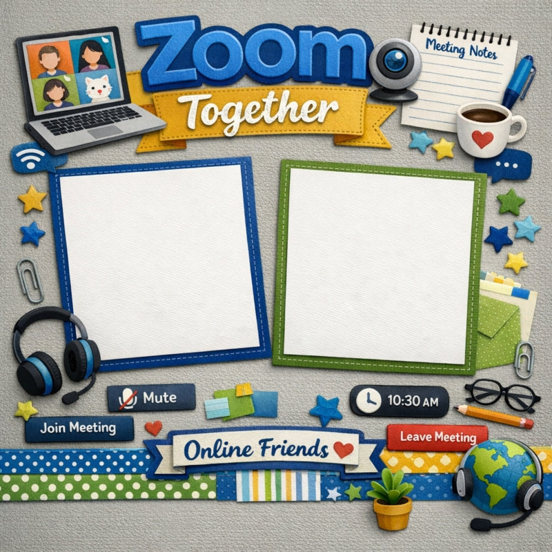 Zoom Together-Premade Scrapbook Page